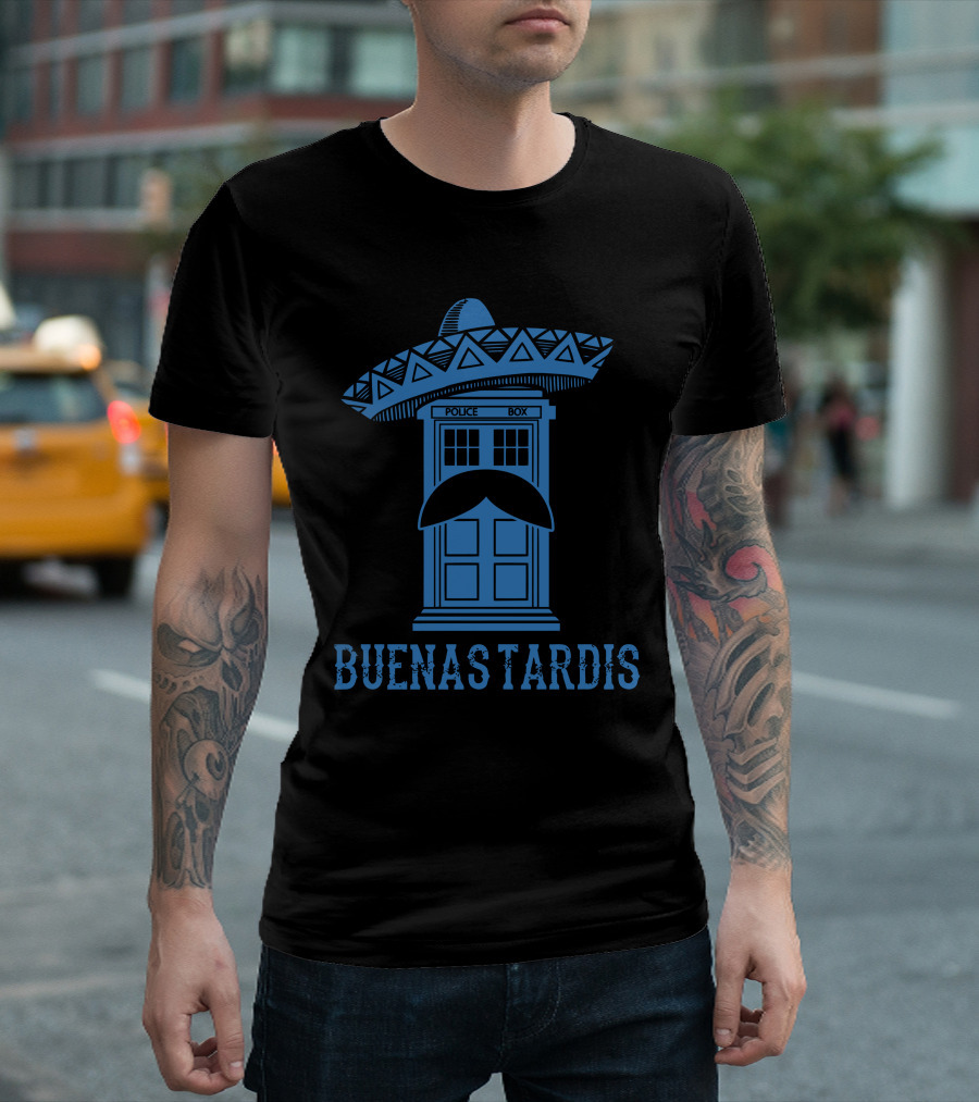 Buenas Tardis Sombrero Police Box T-Shirt