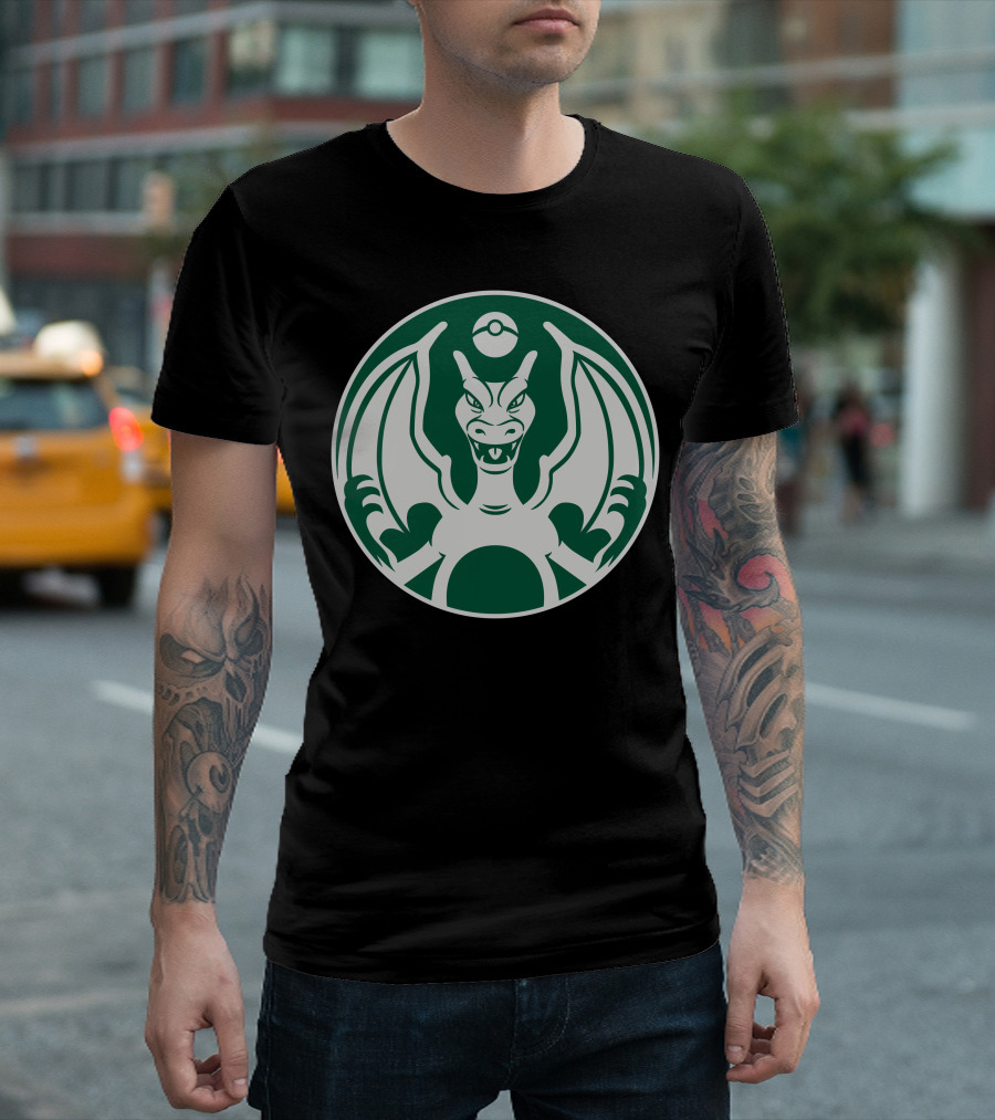 Charbucks Coffee Charizard Logo Pokémon T-Shirt