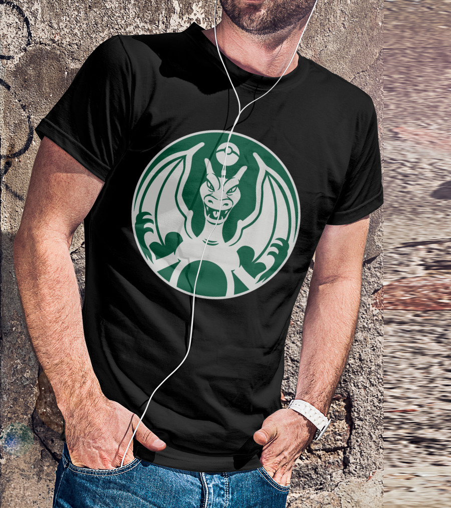 Charbucks Coffee Charizard Logo Pokémon T-Shirt