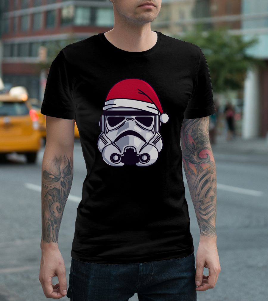 Christmas Stormtrooper Santa Hat Minimalist T-Shirt