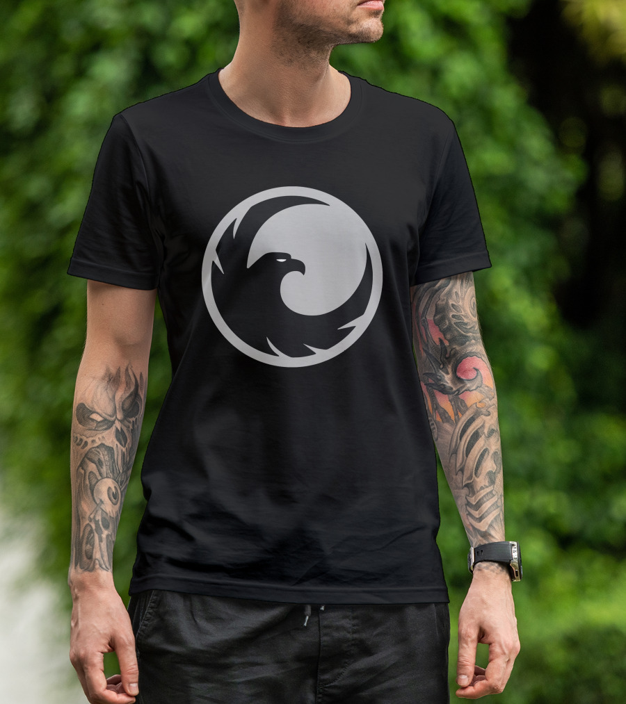 Colony Symbol Eagle Emblem In Gray And Black Circle T-Shirt