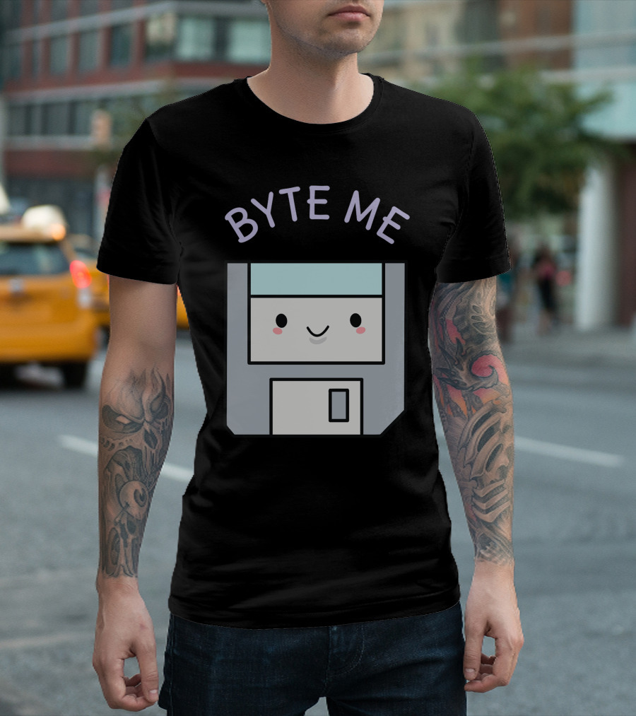 BYTE ME Cute Floppy Disk T-Shirt