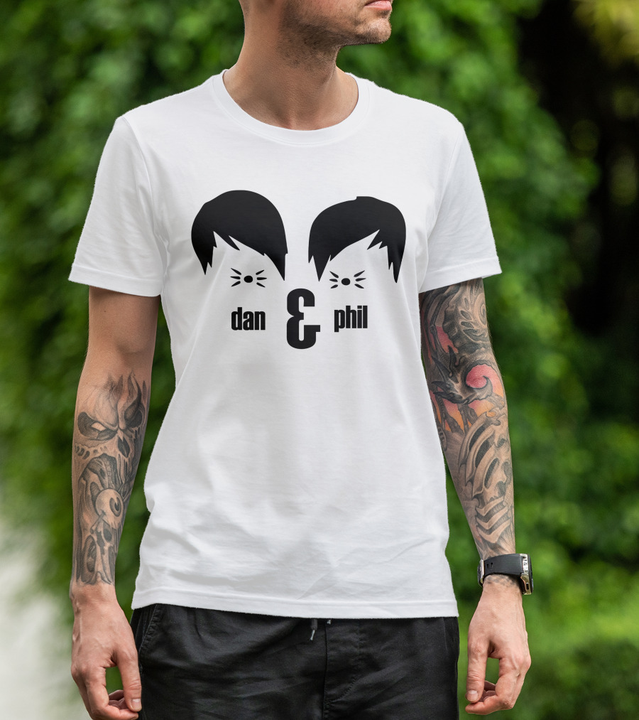 Dan And Phil Iconic Silhouettes And Whiskers T-Shirt