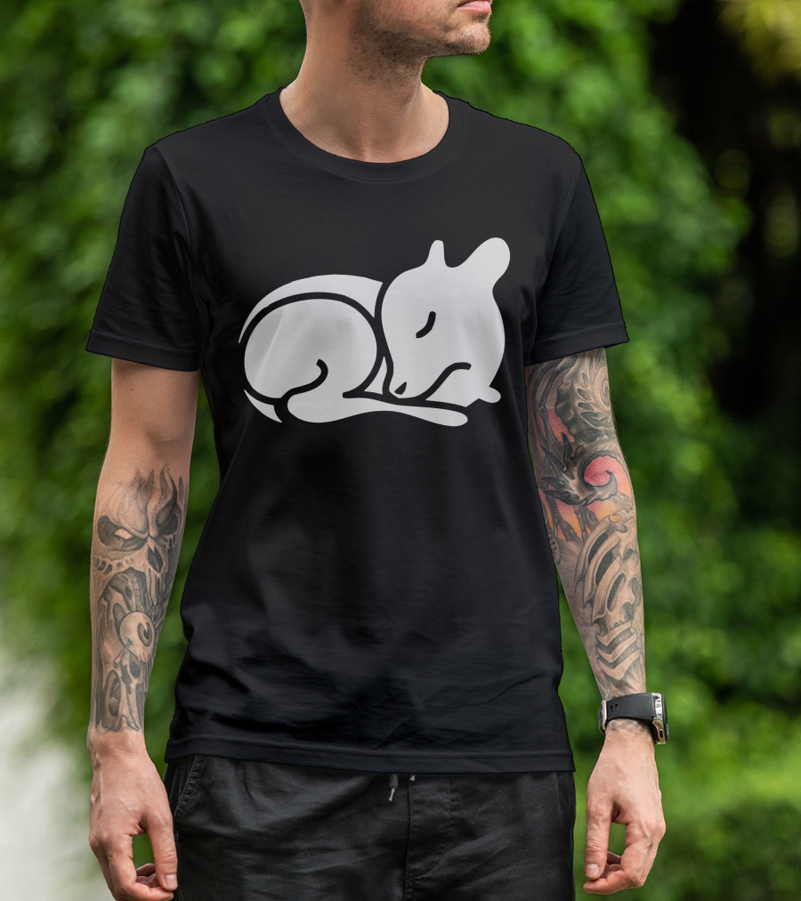 Bambi Sleeping Deer Line T-Shirt