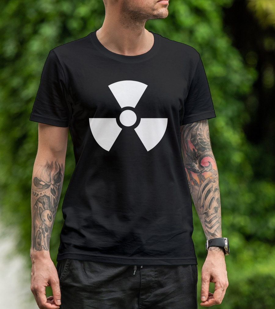 Biohazard Symbol Vinyl Sticker Radiation Warning T-Shirt