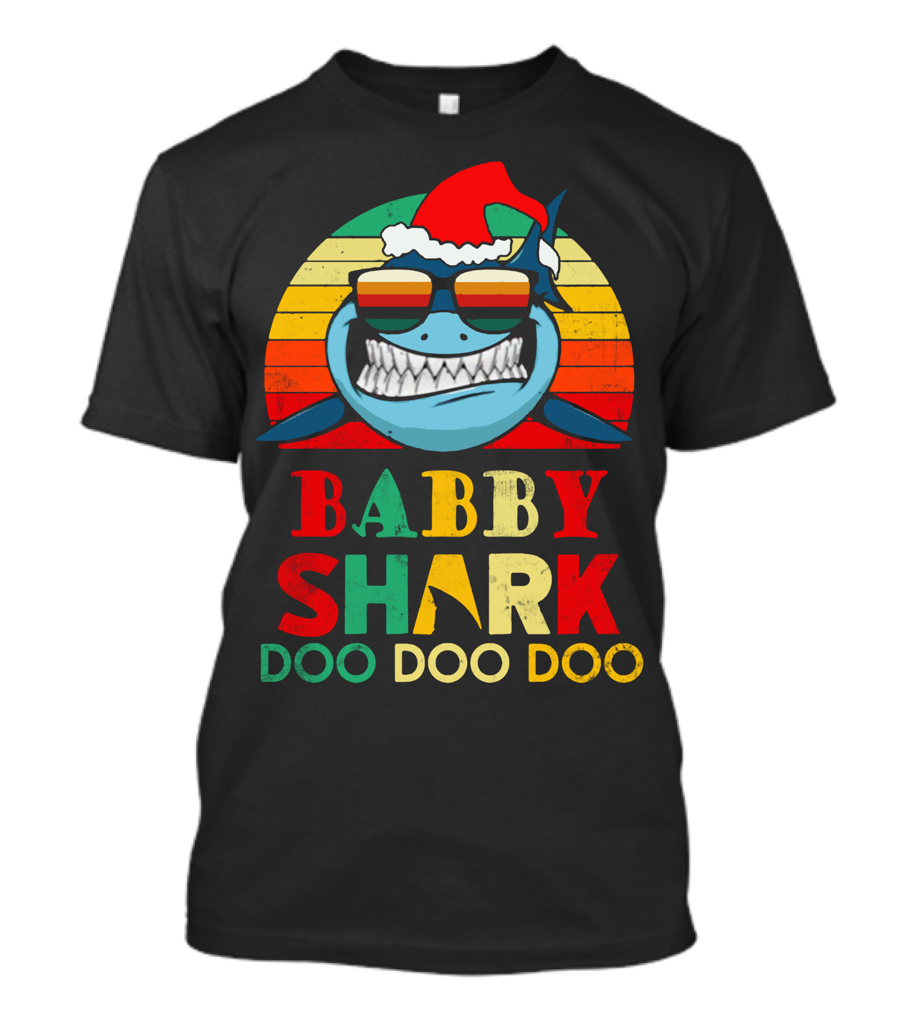 Babby Shark Doo Doo Doo Christmas Santa Hat T-Shirt