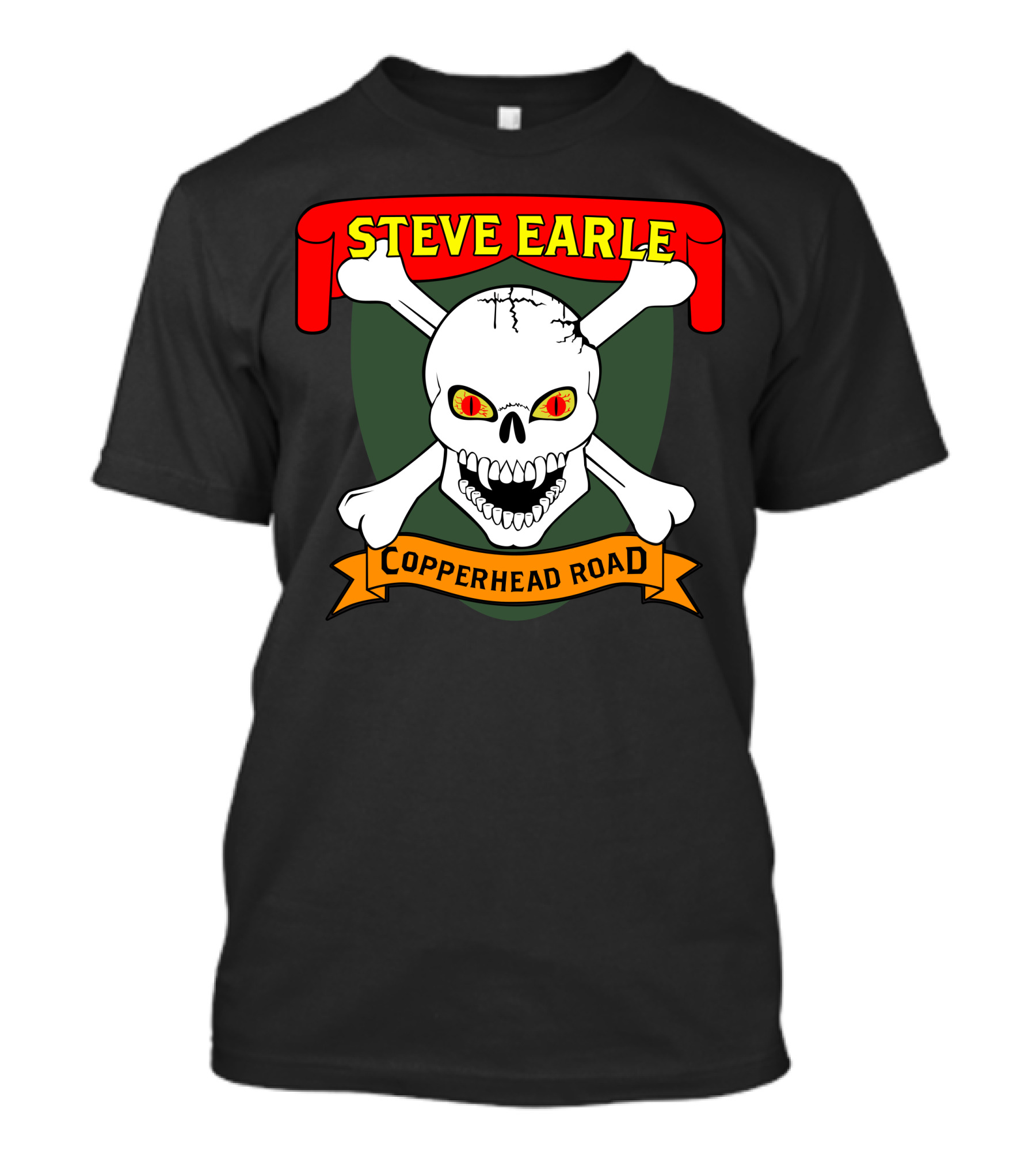 Steve Earle Copperhead Road Skull And Crossbones T-Shirt
