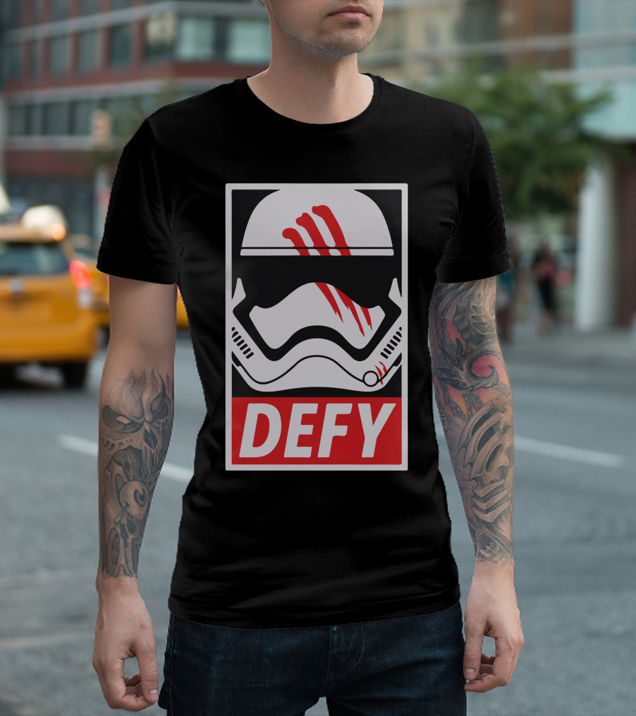 Defy Stormtrooper Helmet With Red Marks T-Shirt