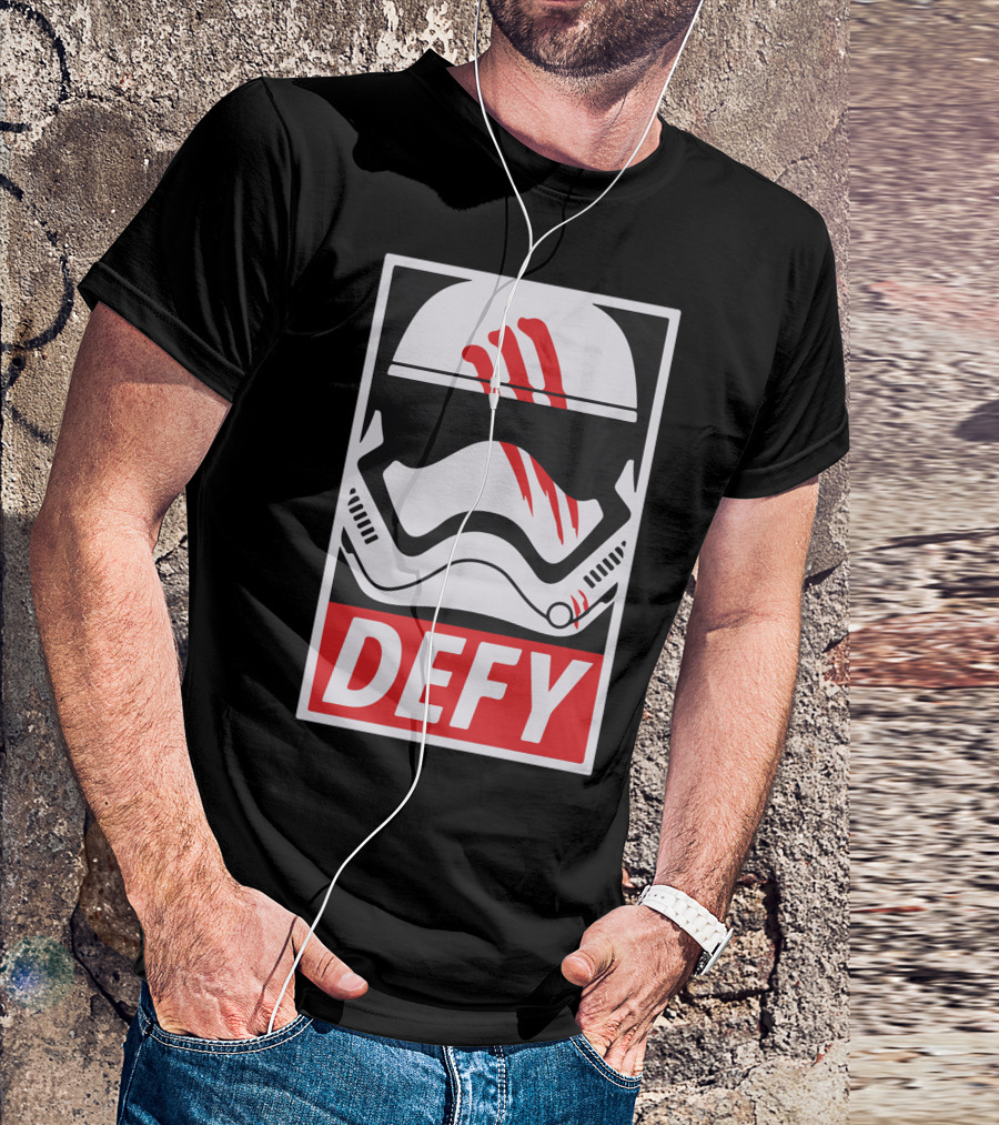Defy Stormtrooper Helmet With Red Marks T-Shirt