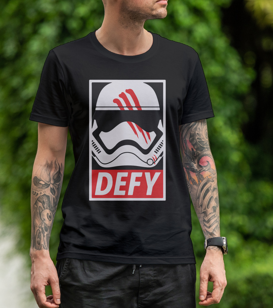 Defy Stormtrooper Helmet With Red Marks T-Shirt