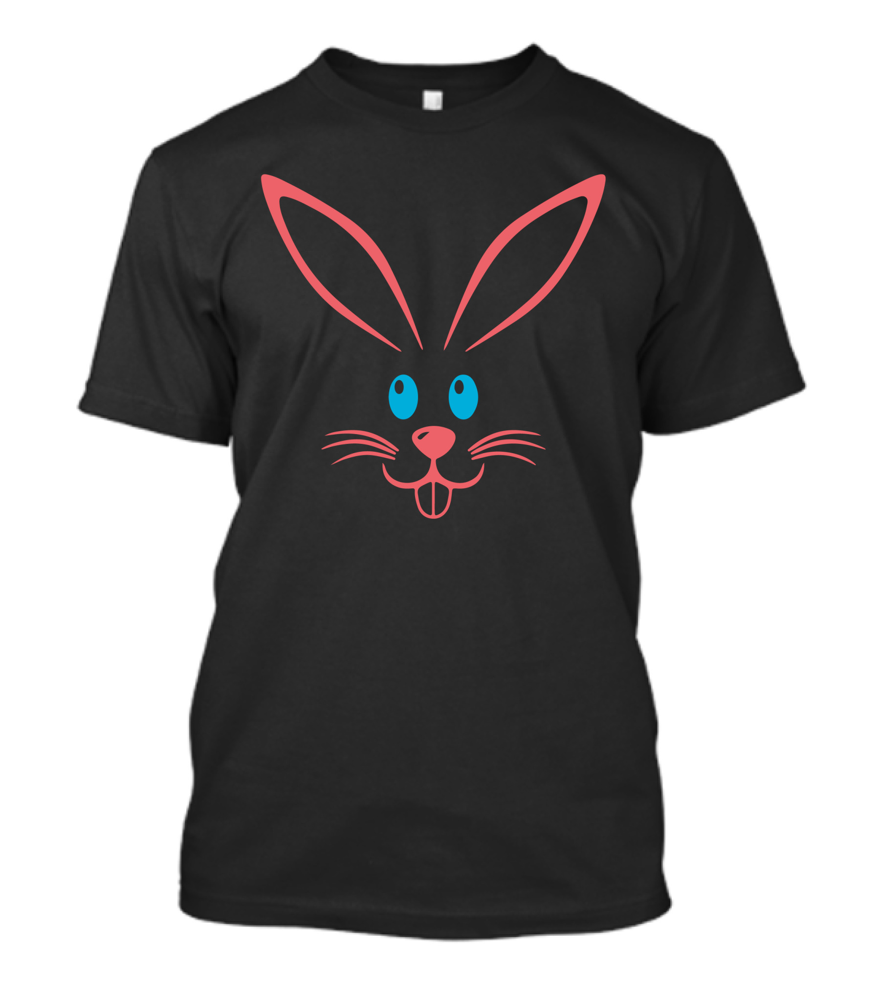 Easter Bunny Face Best For Easter Rabbit Ears And Whiskers T-Shirt