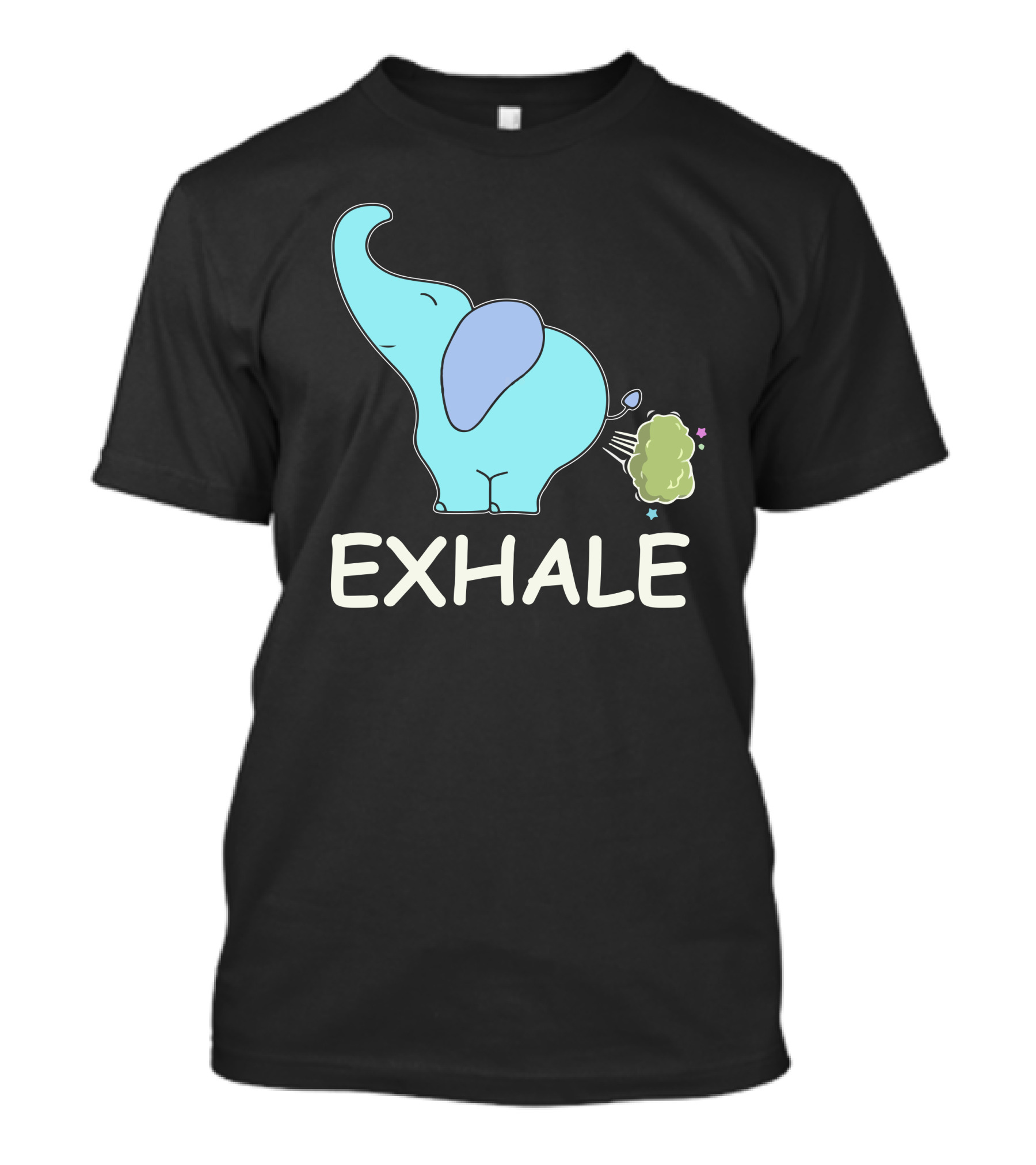 Exhale Elephant Farting Stars And Clouds T-Shirt