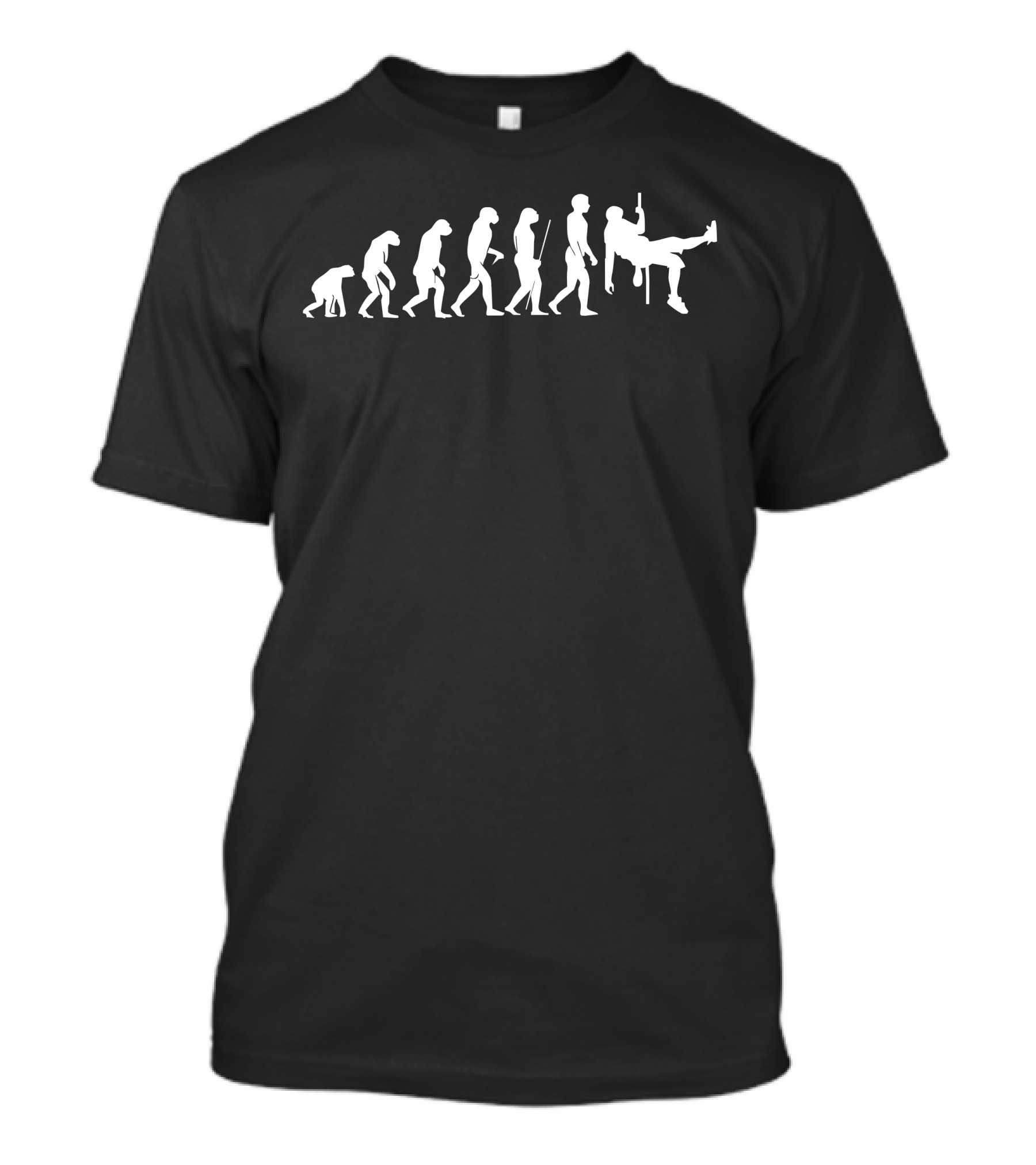 Evolution Klettern Climbing Sport Hobby Freizeit Berge Kletterwald T-Shirt