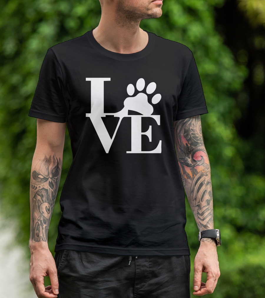 LOVE Paw Vinyl Decal Sticker T-Shirt