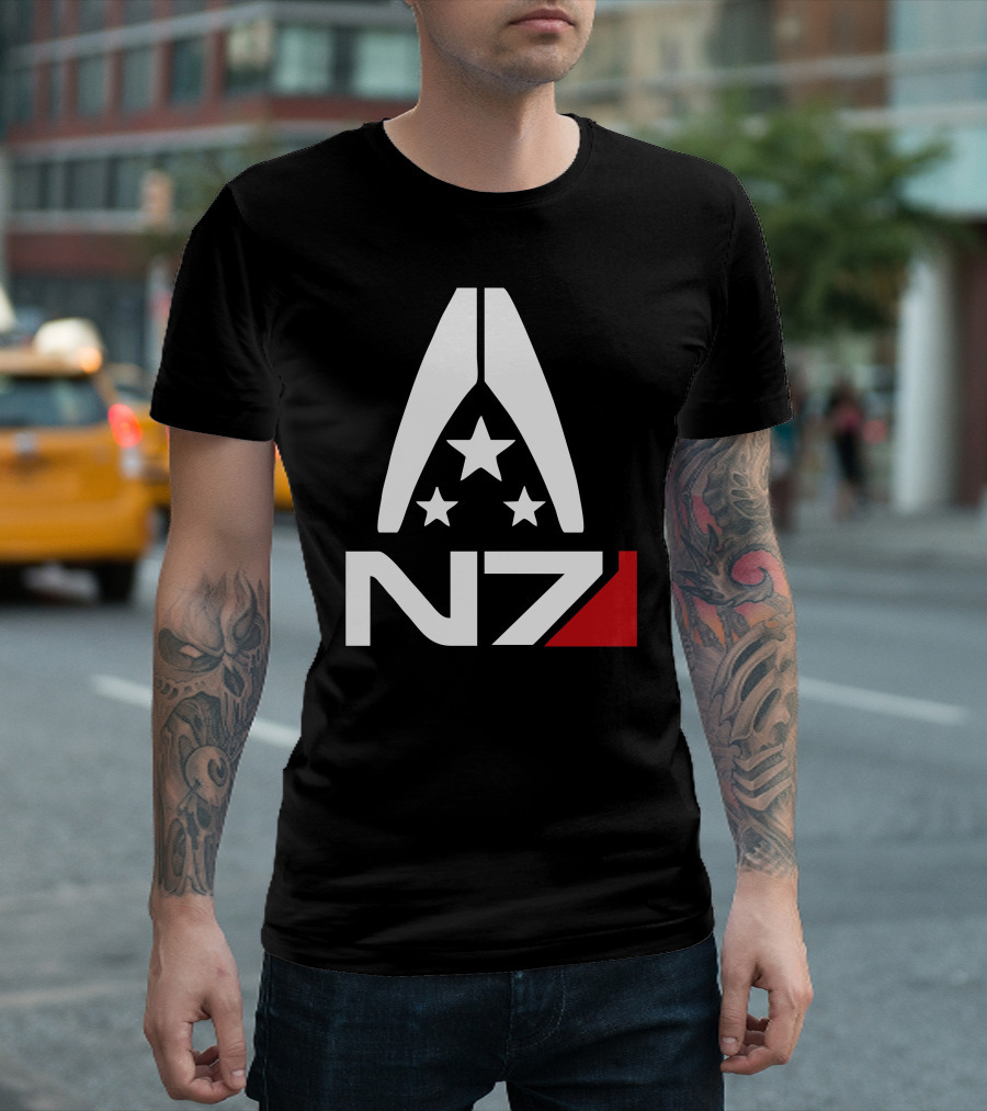 Mass Effect N7 Alliance Logo Stars T-Shirt