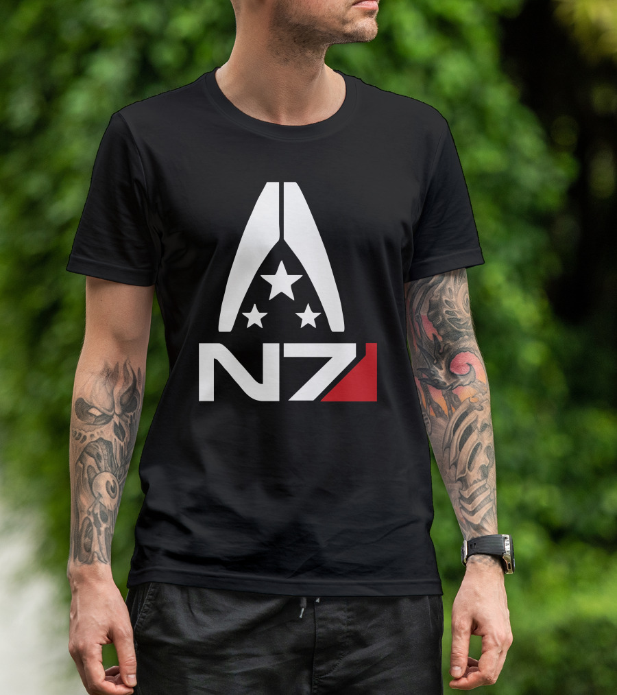 Mass Effect N7 Alliance Logo Stars T-Shirt