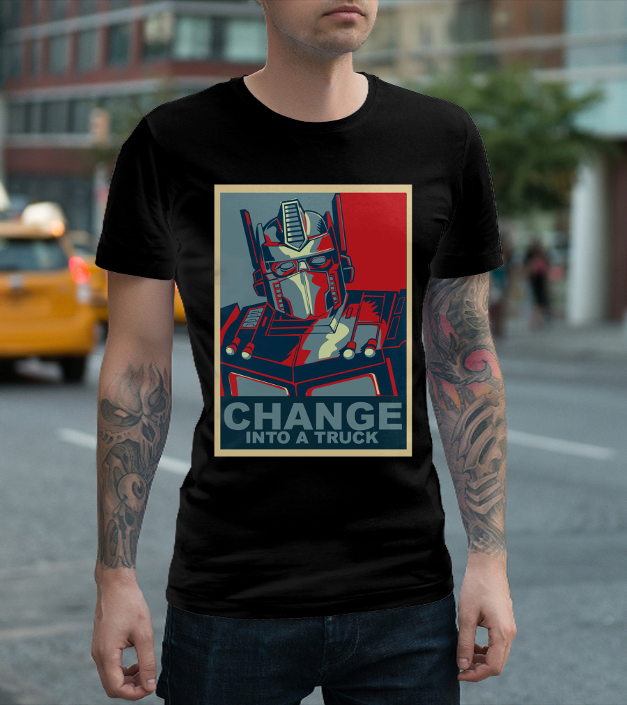 Obey Change Into A Truck Optimus Primed Image T-Shirt