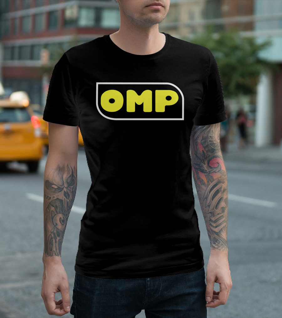 OMP Racing Motorsport Branding Bold Yellow T-Shirt