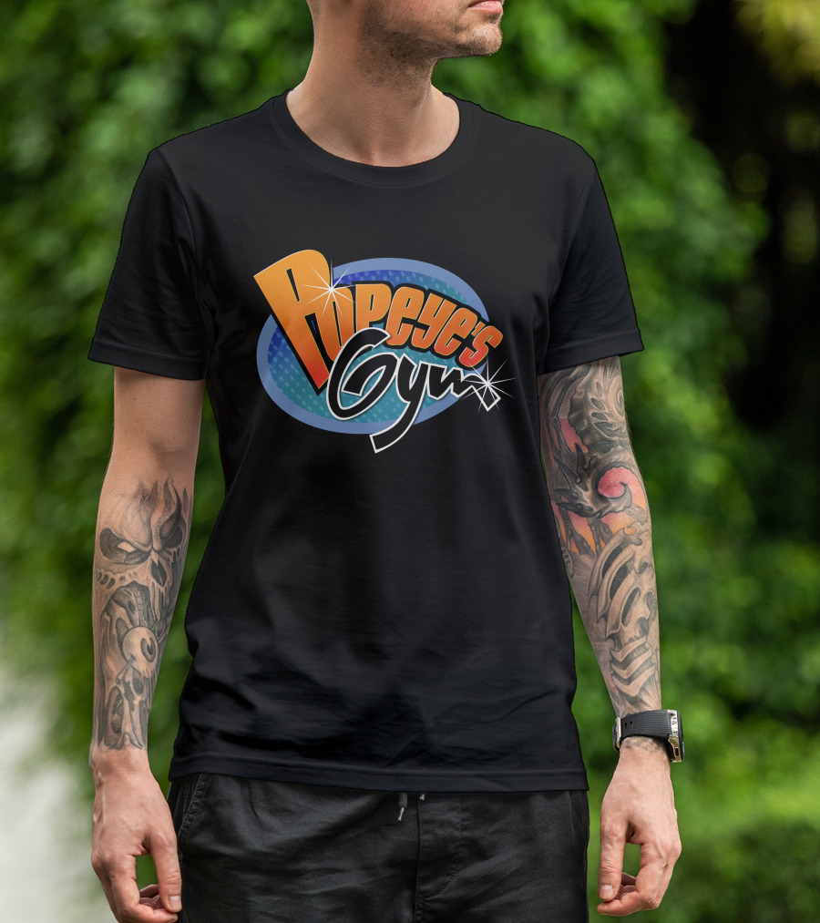 Popeye's Gym Retro Cartoon Fitness Adventure T-Shirt