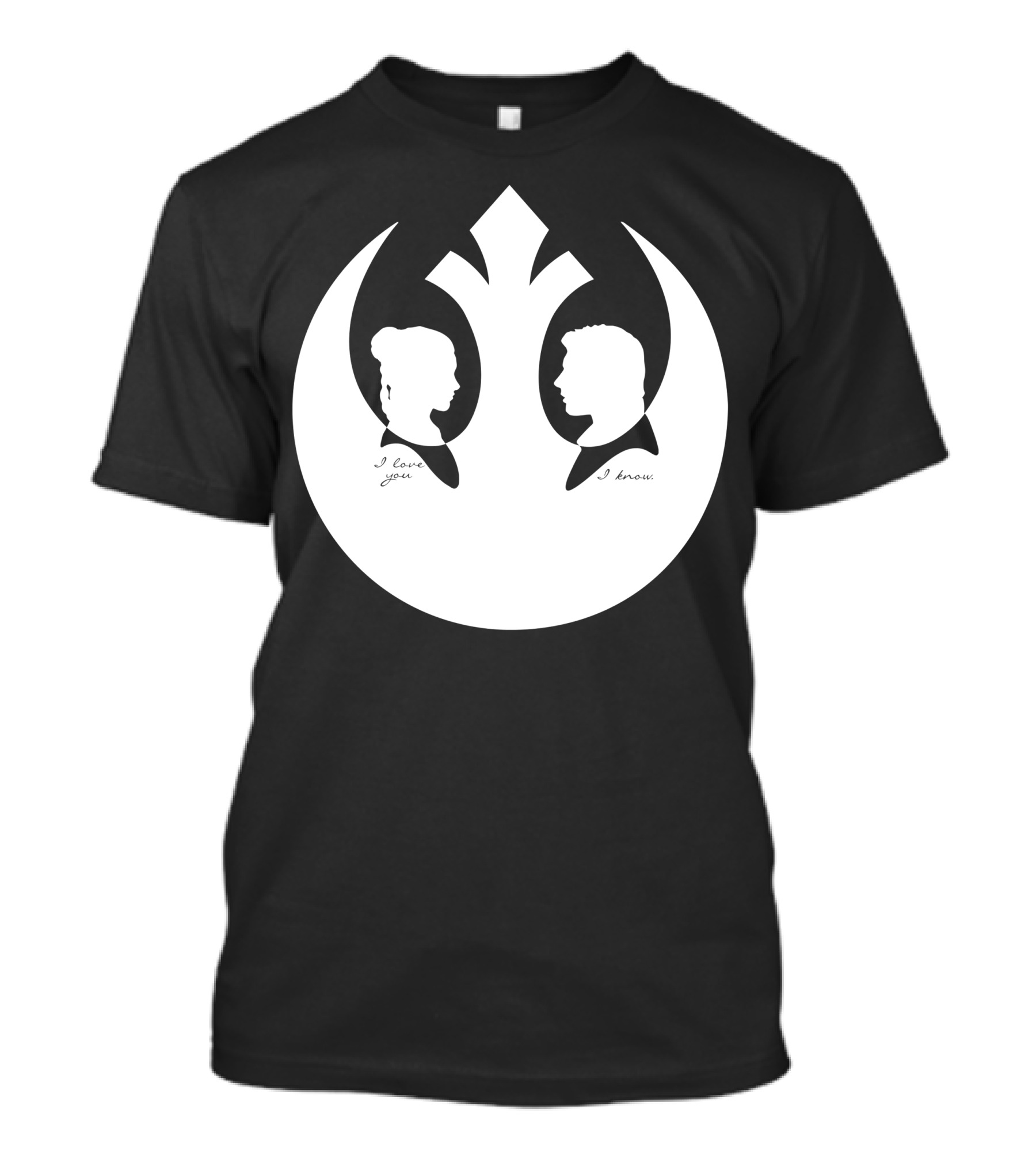 Princess Leia Han Solo Rebel Alliance Vinyl Decals I Love You I Know T-Shirt