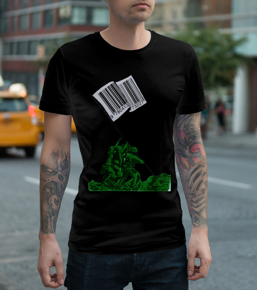 Raising The Barcode Flag Of Commerce T-Shirt