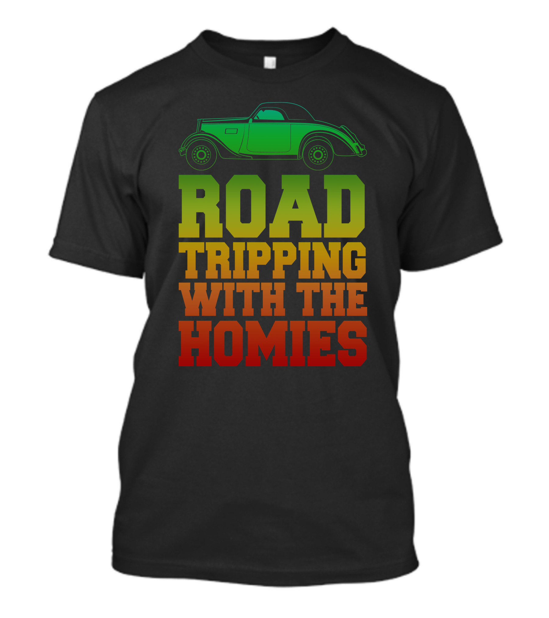 Road Tripping With The Homies Classic Car Adventure T-Shirt