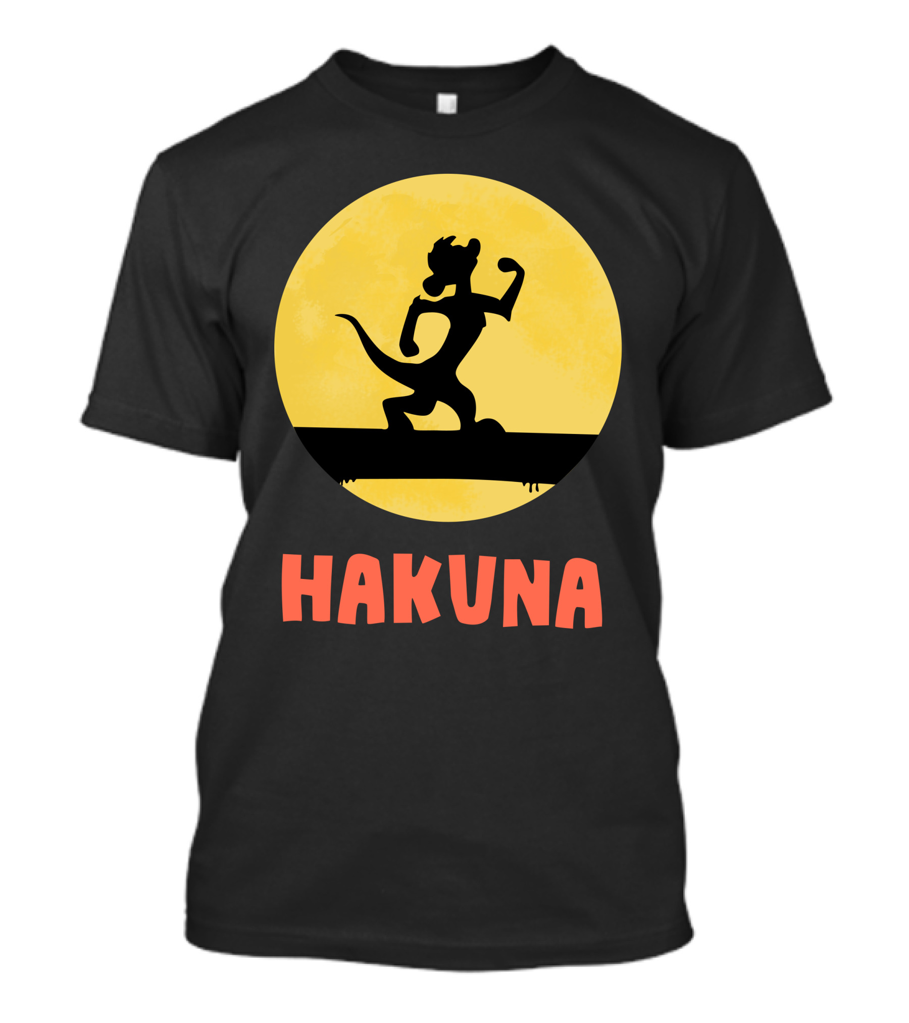 Hakuna Strength Silhouette Bold Yellow Circle T-Shirt