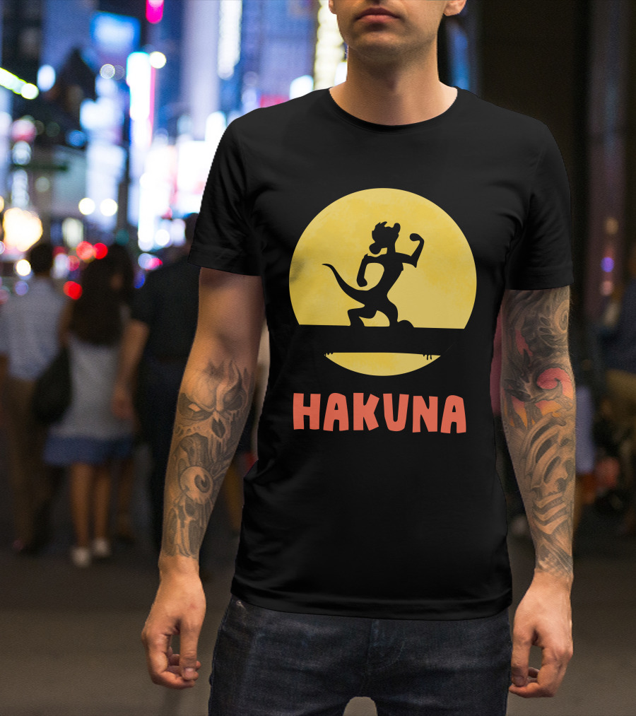 Hakuna Strength Silhouette Bold Yellow Circle T-Shirt