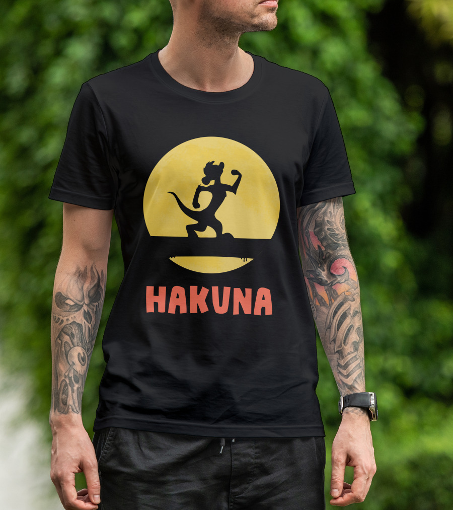 Hakuna Strength Silhouette Bold Yellow Circle T-Shirt