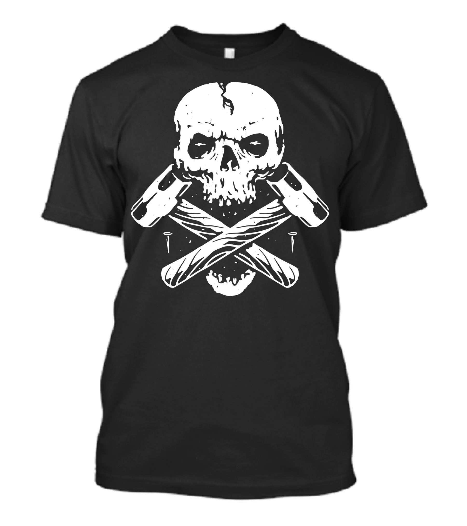 Skull Crossed Hammers And Nails T-Shirt