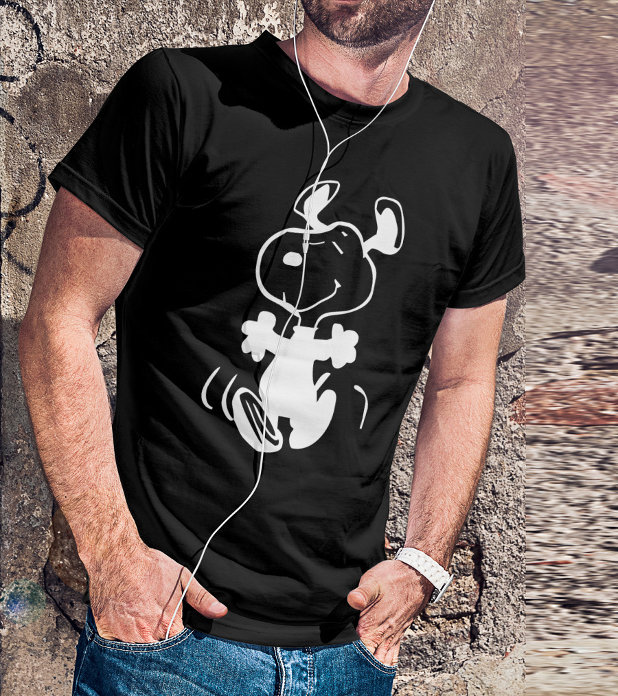 Snoopy Peanuts Woodstock CartoonFumetti Iconic Outline T-Shirt