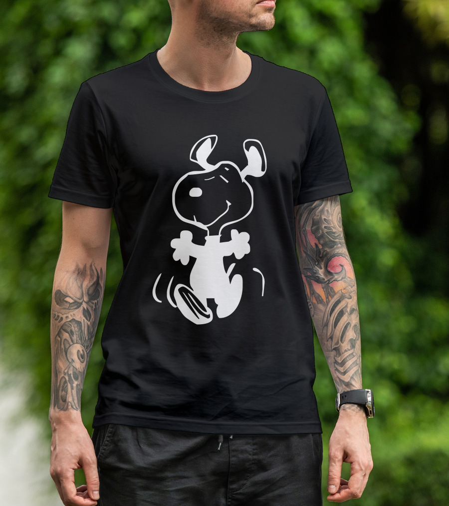 Snoopy Peanuts Woodstock CartoonFumetti Iconic Outline T-Shirt