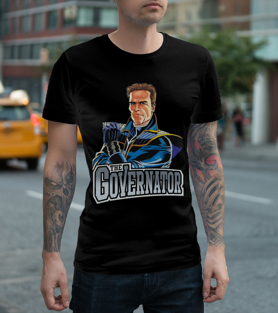 The Governator Heroic Comic Style Muscle Pose Iconic T-Shirt