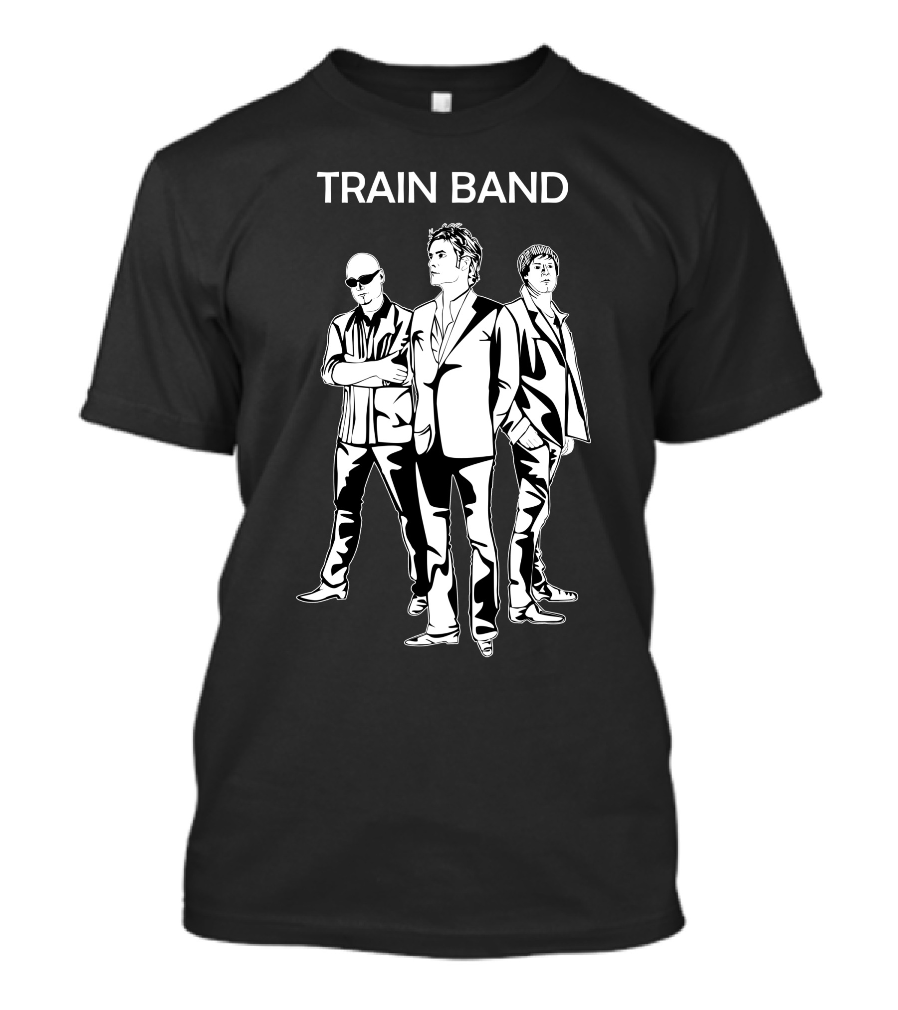 Train Band Music Trio Standing Together T-Shirt