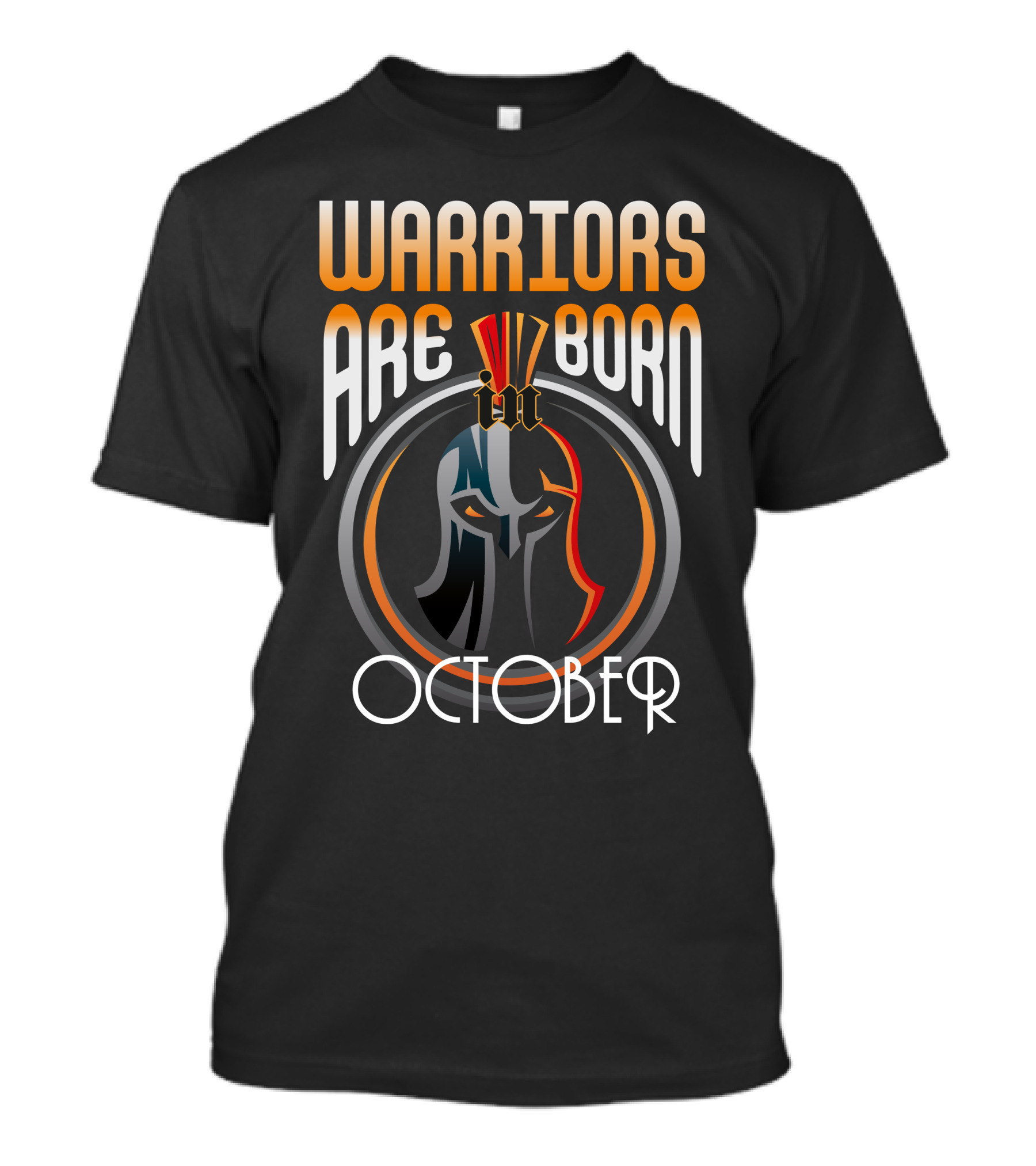 WARRIORS ARE BORN IN OCTOBER SPARTAN HELMET T-Shirt