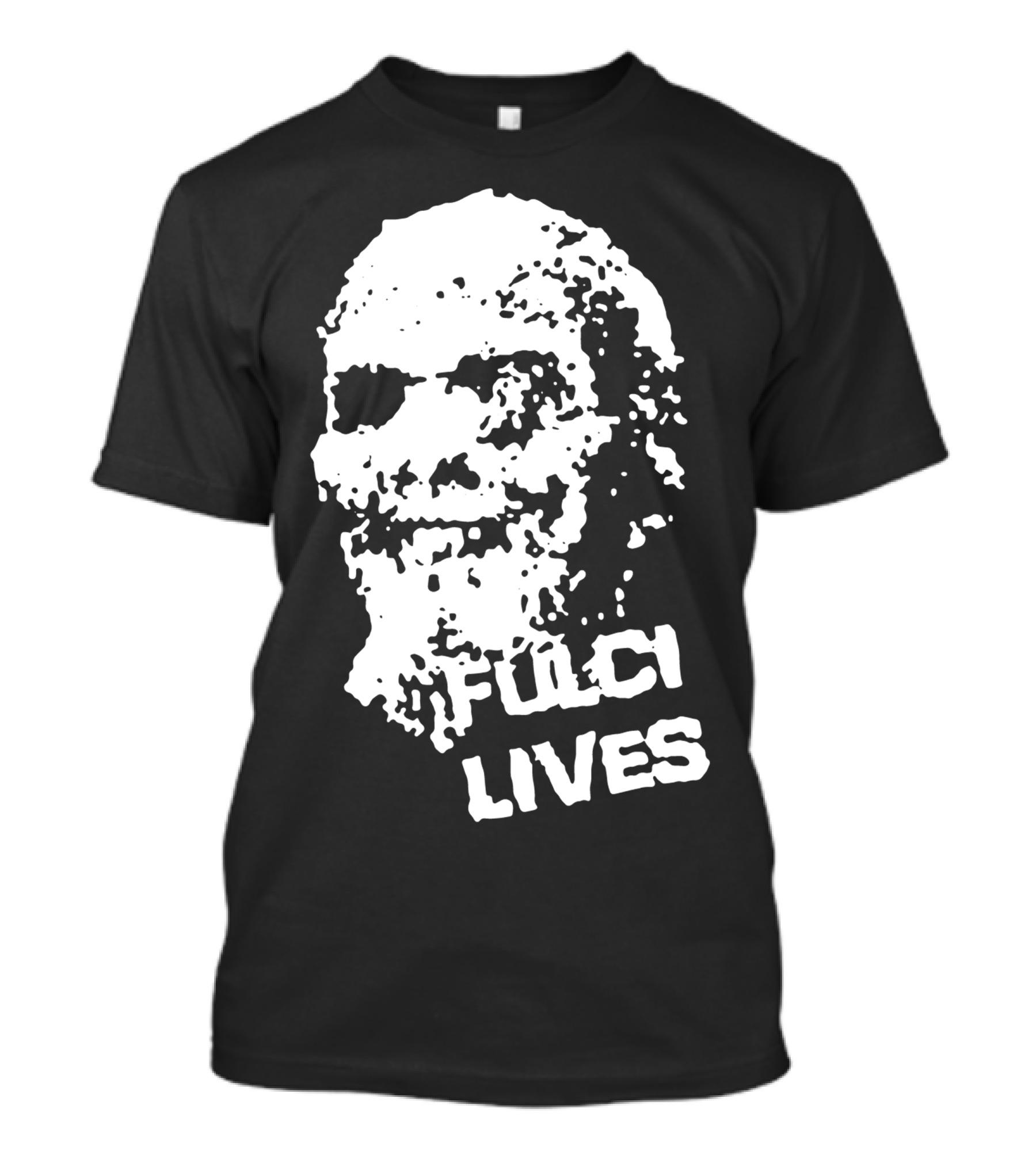 Fulci Lives Grunge Zombie Skull T-Shirt