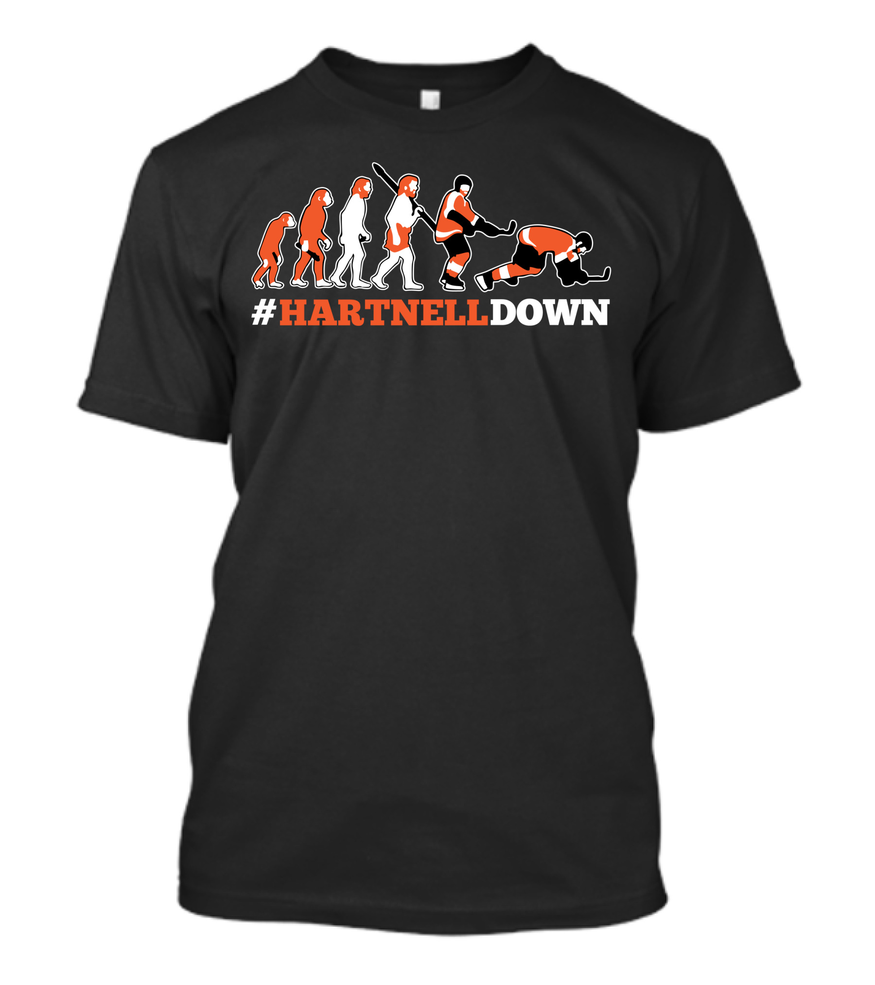 HARTNELLDOWN Evolution Hockey Humor T-Shirt