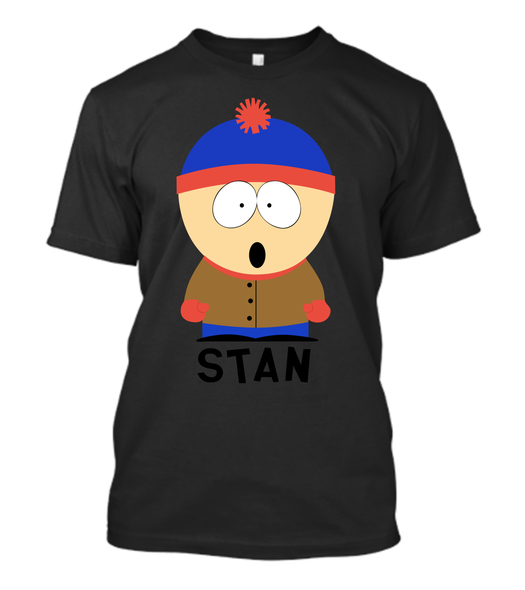 Funny Stan Character With Blue Hat And Red Pom Pom T-Shirt