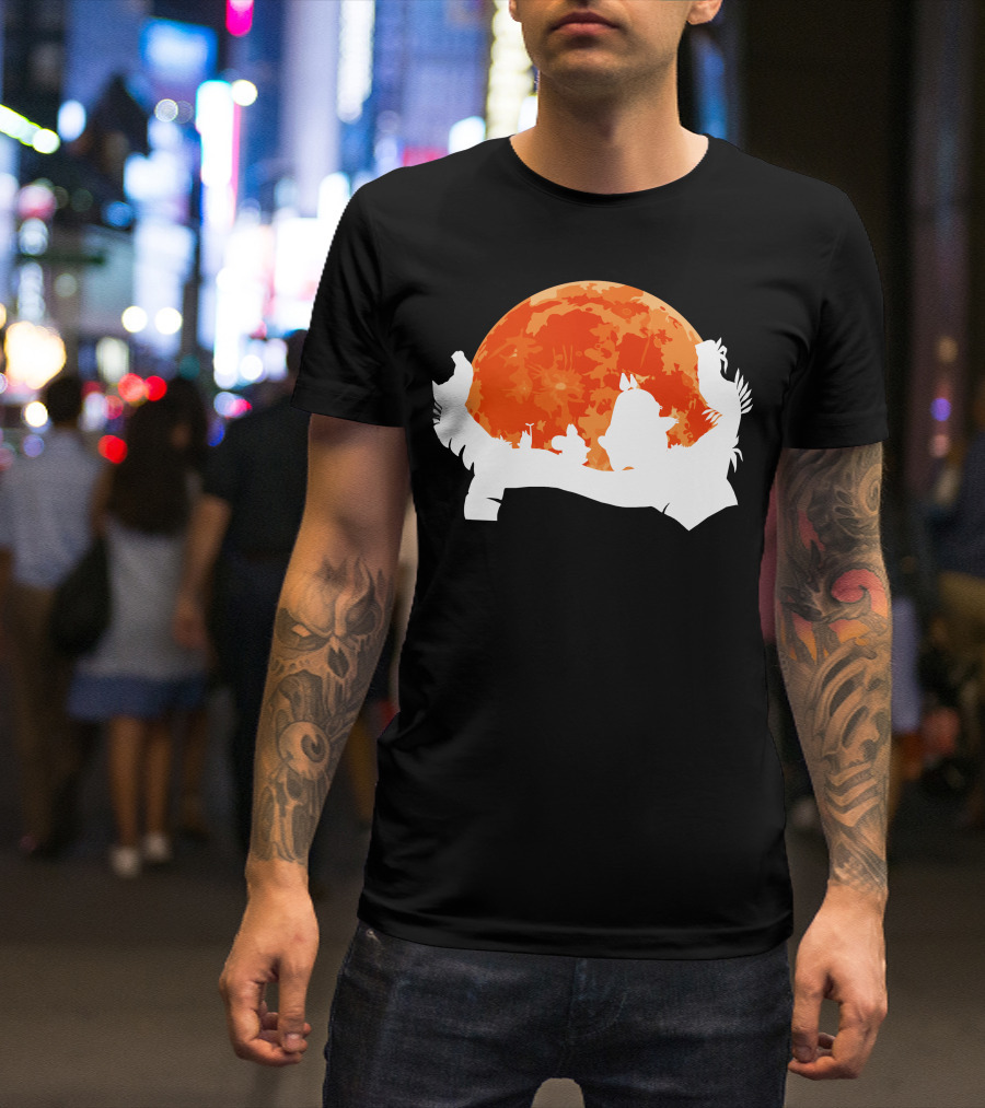 Hakuna Totoro Sunset Silhouette Moon Scene T-Shirt