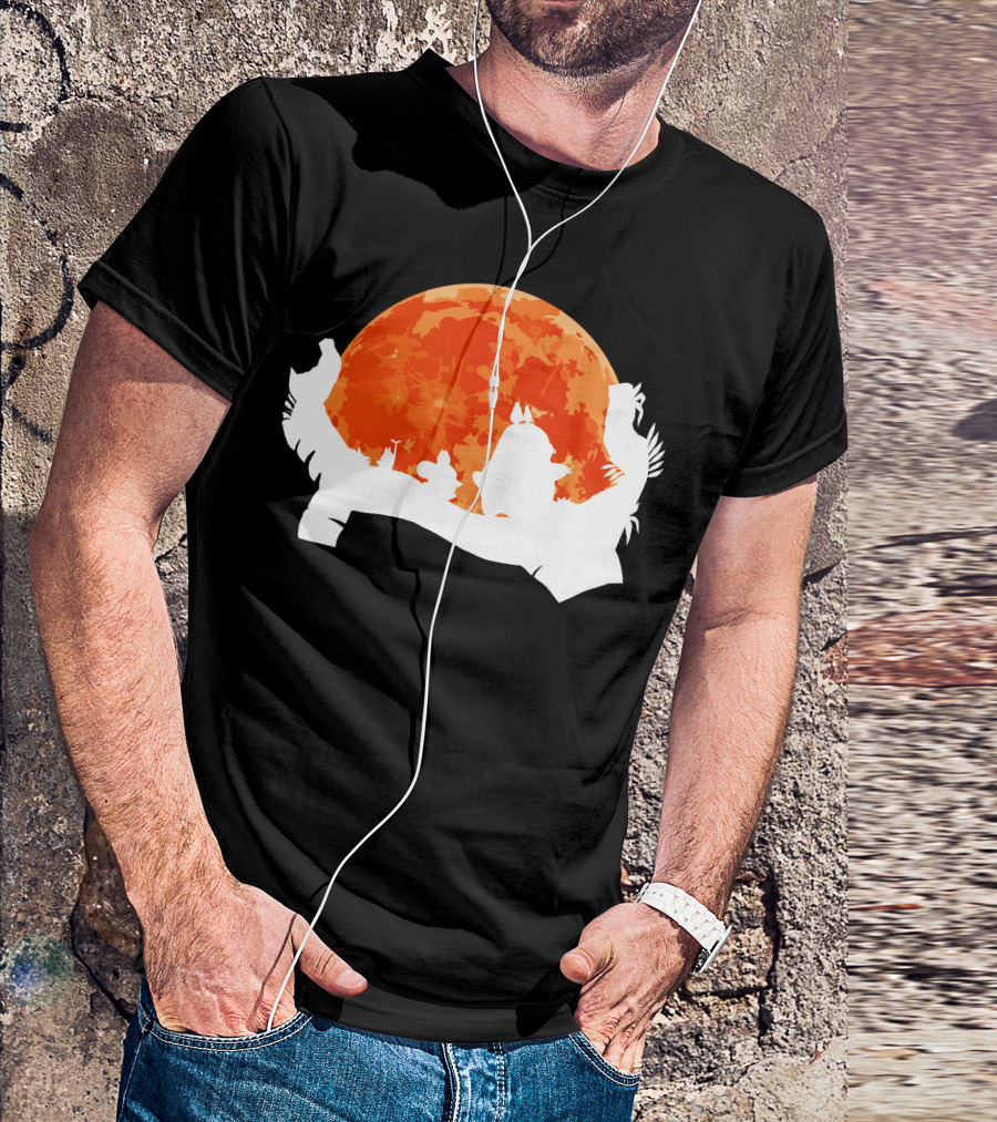 Hakuna Totoro Sunset Silhouette Moon Scene T-Shirt