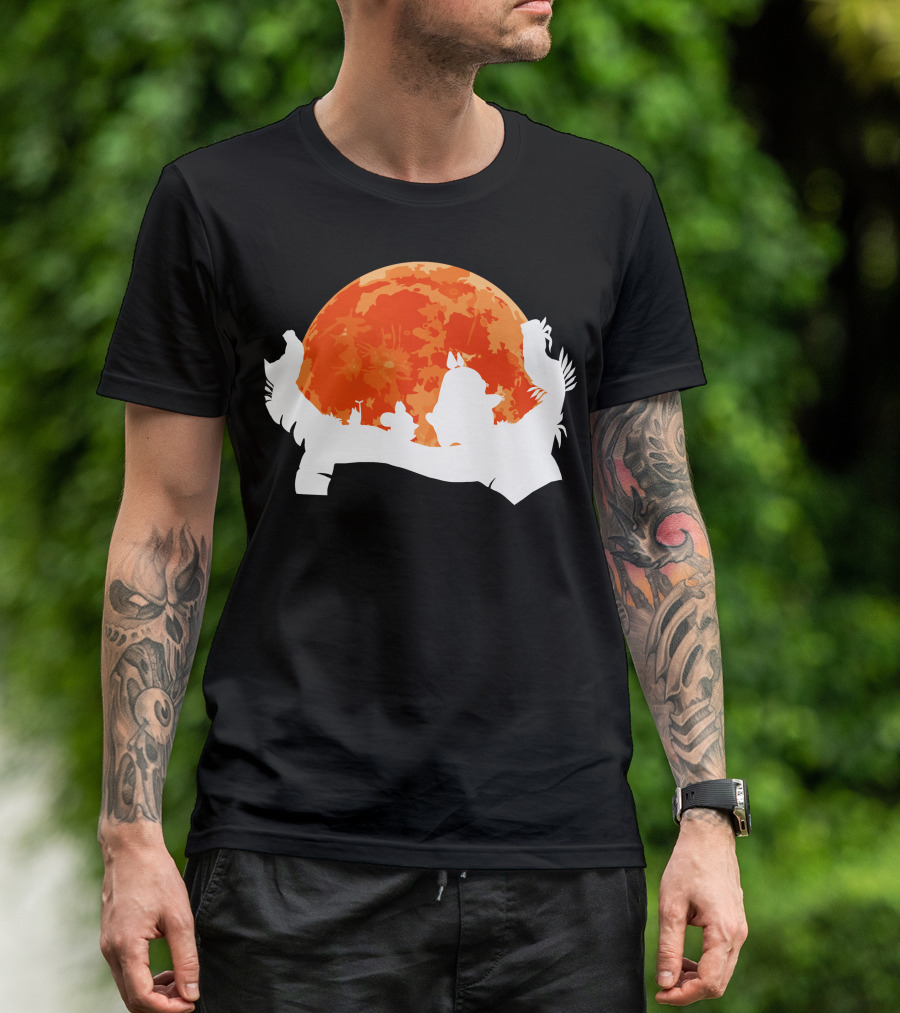 Hakuna Totoro Sunset Silhouette Moon Scene T-Shirt