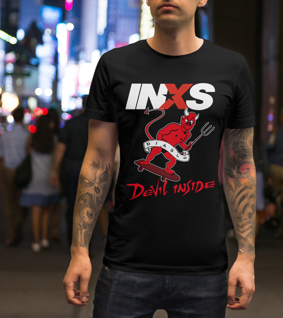 INXS Diablo Devil Inside Skateboarding Demon T-Shirt