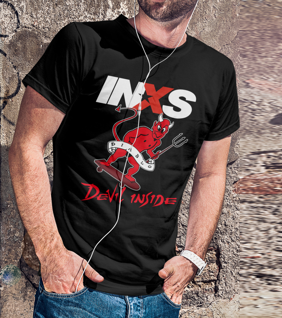 INXS Diablo Devil Inside Skateboarding Demon T-Shirt
