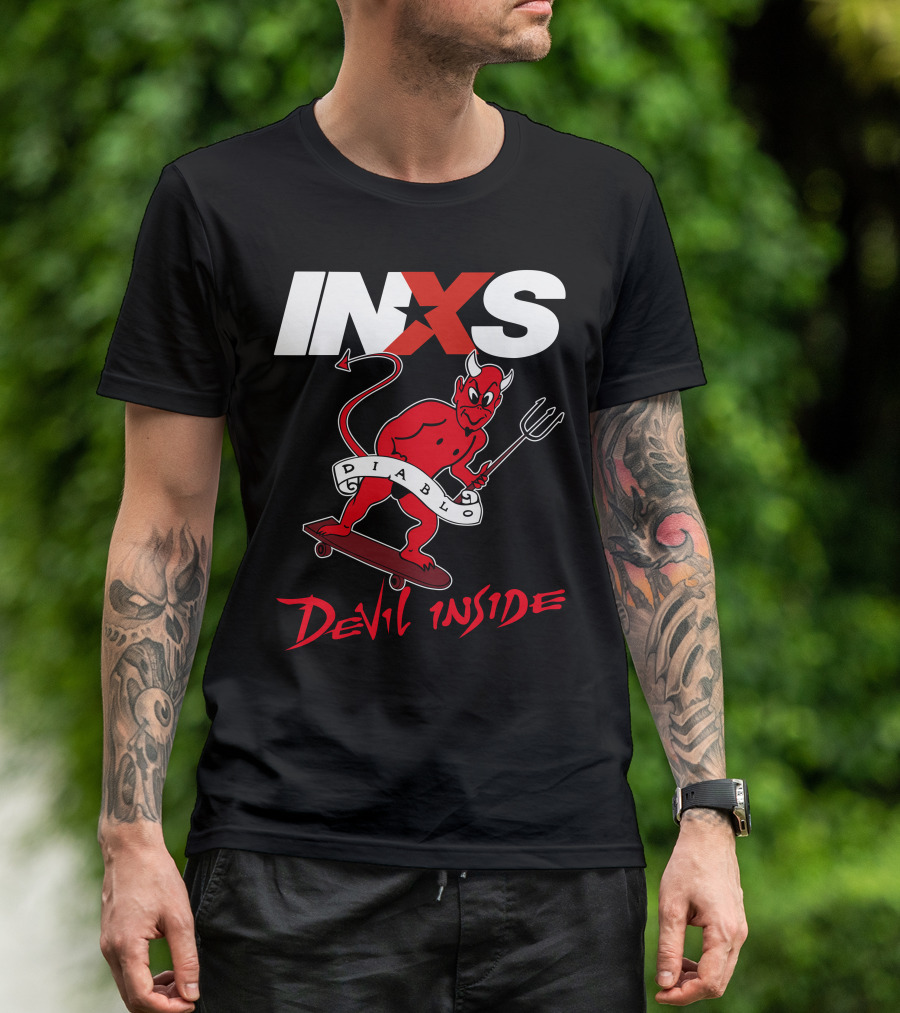 INXS Diablo Devil Inside Skateboarding Demon T-Shirt