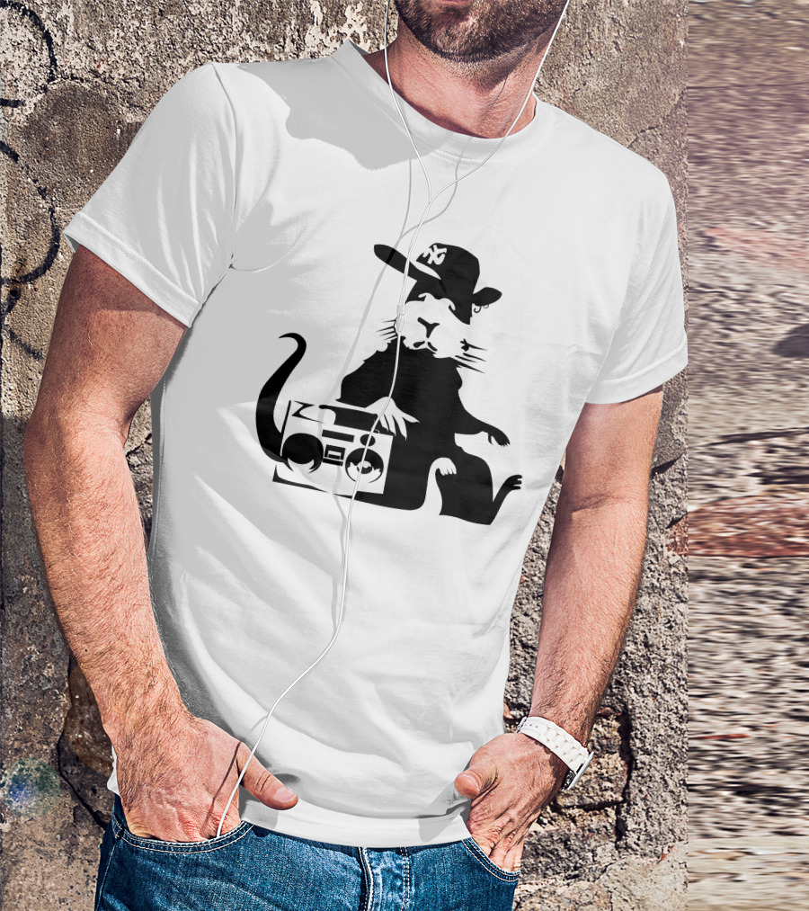 Banksy Rat With Boombox And Hat T-Shirt