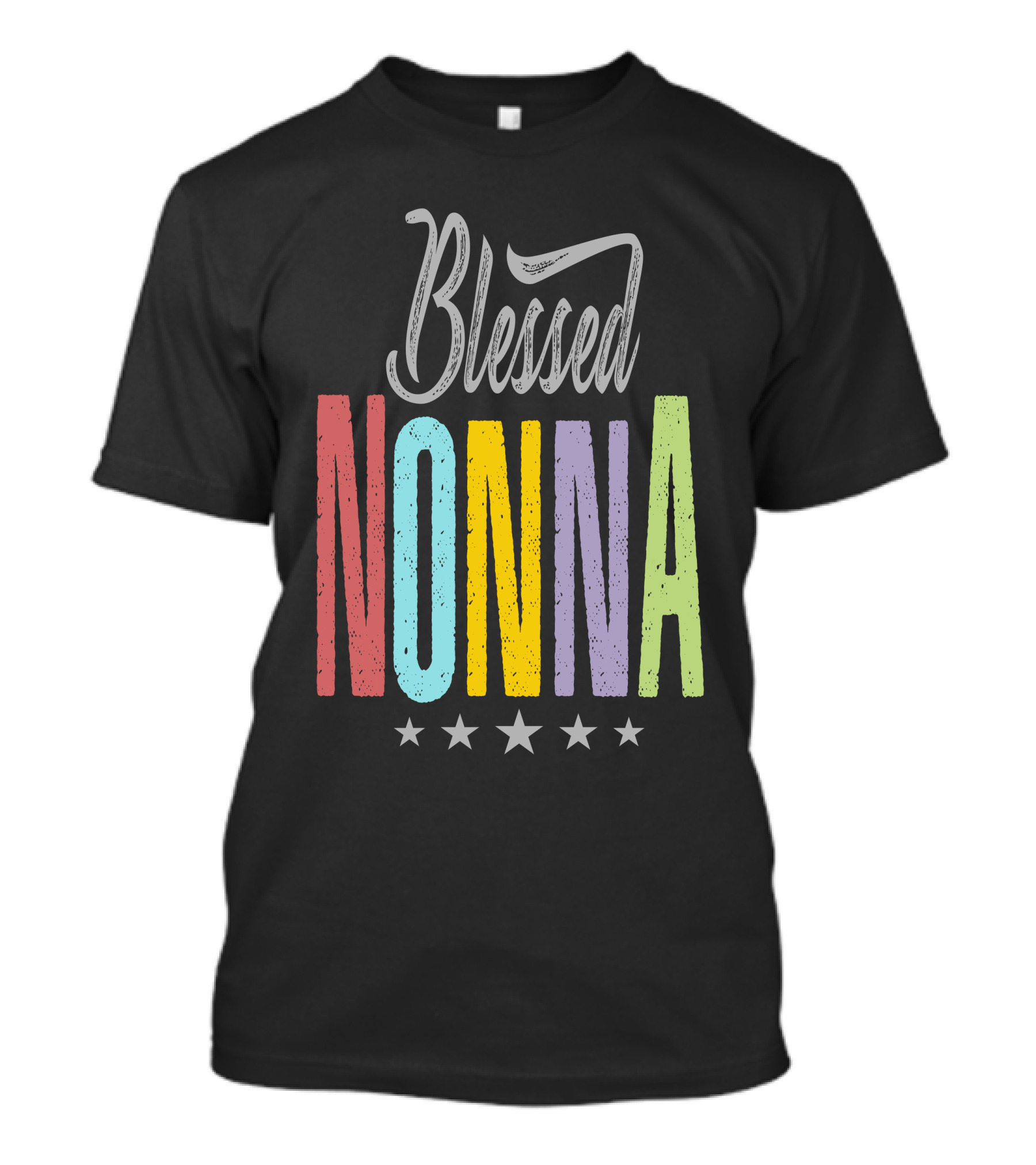 Blessed Nonna Multicolored Stars T-Shirt