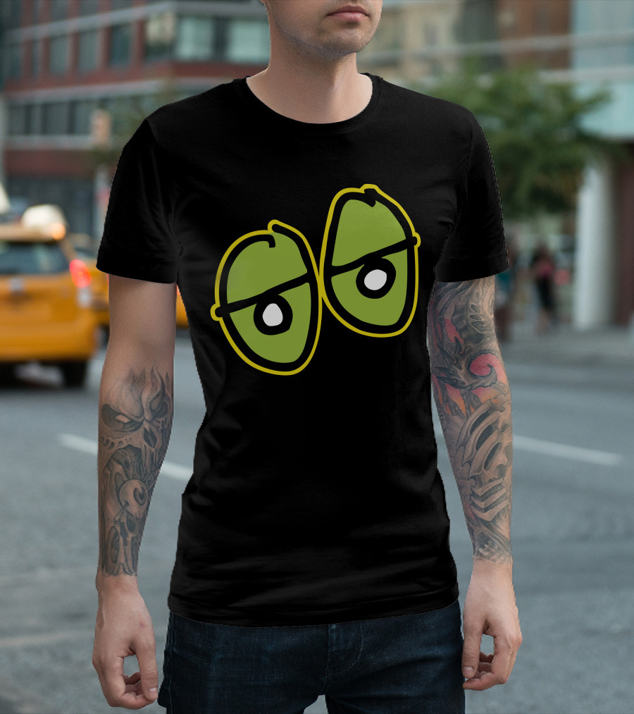Funny Crooked Eyes New Googly Look Cartoon Emoji T-Shirt