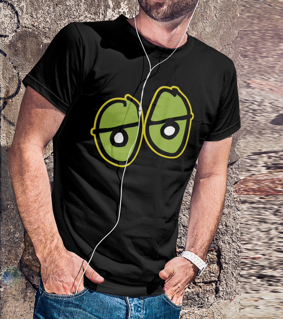 Funny Crooked Eyes New Googly Look Cartoon Emoji T-Shirt