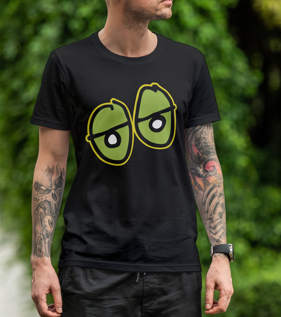 Funny Crooked Eyes New Googly Look Cartoon Emoji T-Shirt