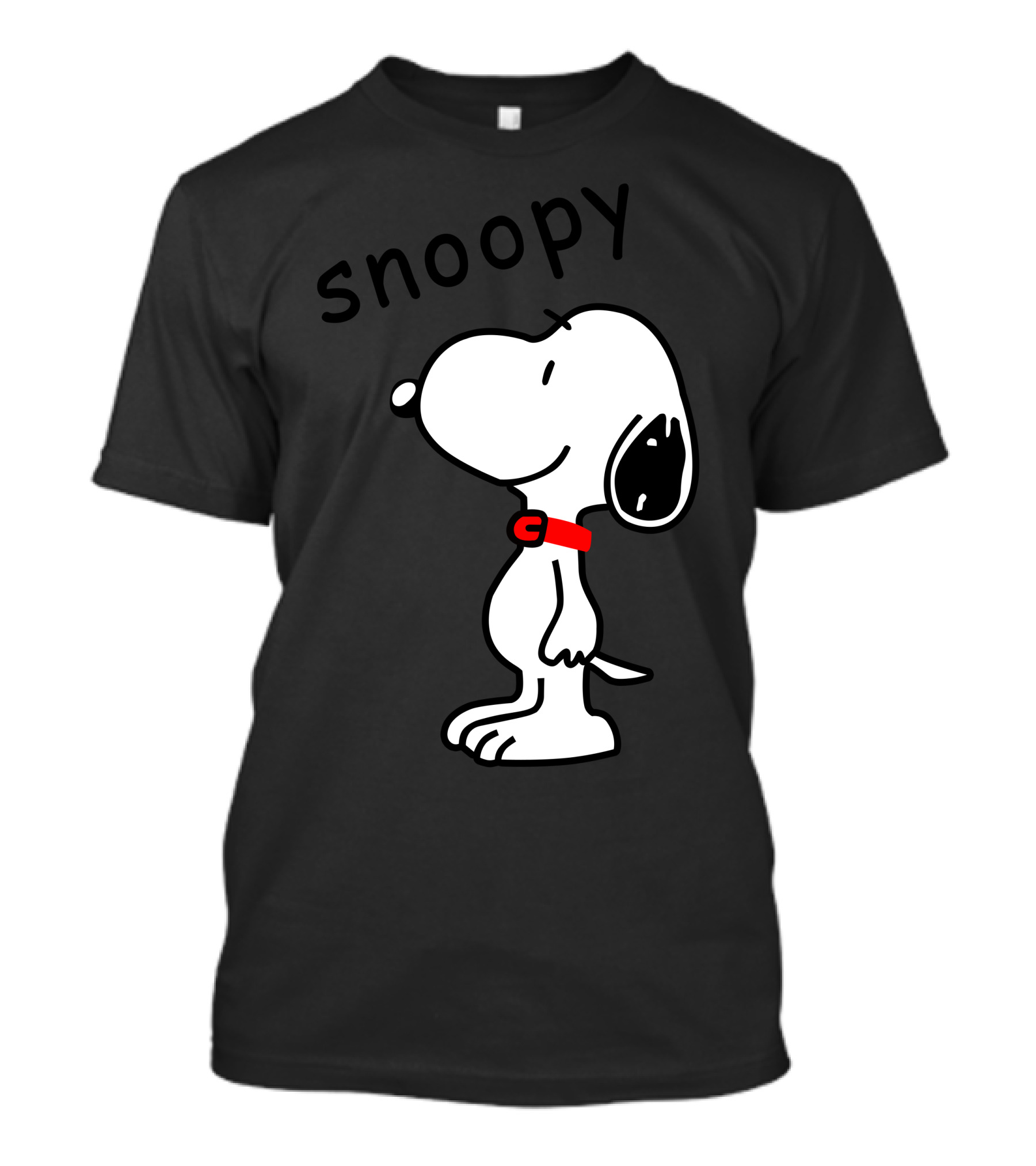 Snoopy Happy Pose Red Collar T-Shirt